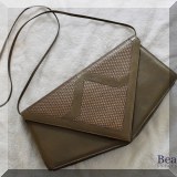 H78. Charles Jourdan Paris handbag - dark taupe color - $36 